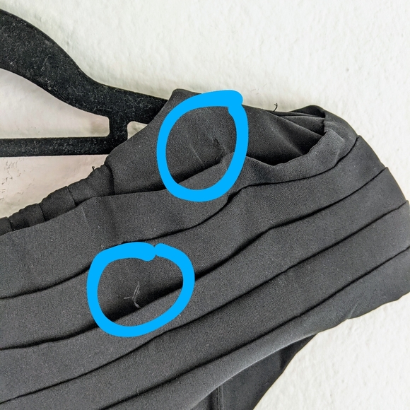 Alice + Olivia LBD Devon Black Dress - Silk Mesh Pleated Cap Sleeves Sheath Sz S - Picture 12 of 12